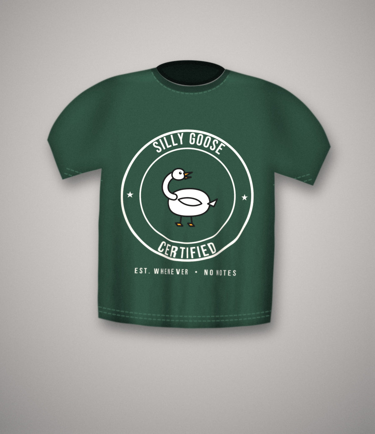 Silly Goose Certified T-Shirt | Funny Badge Goose Tee