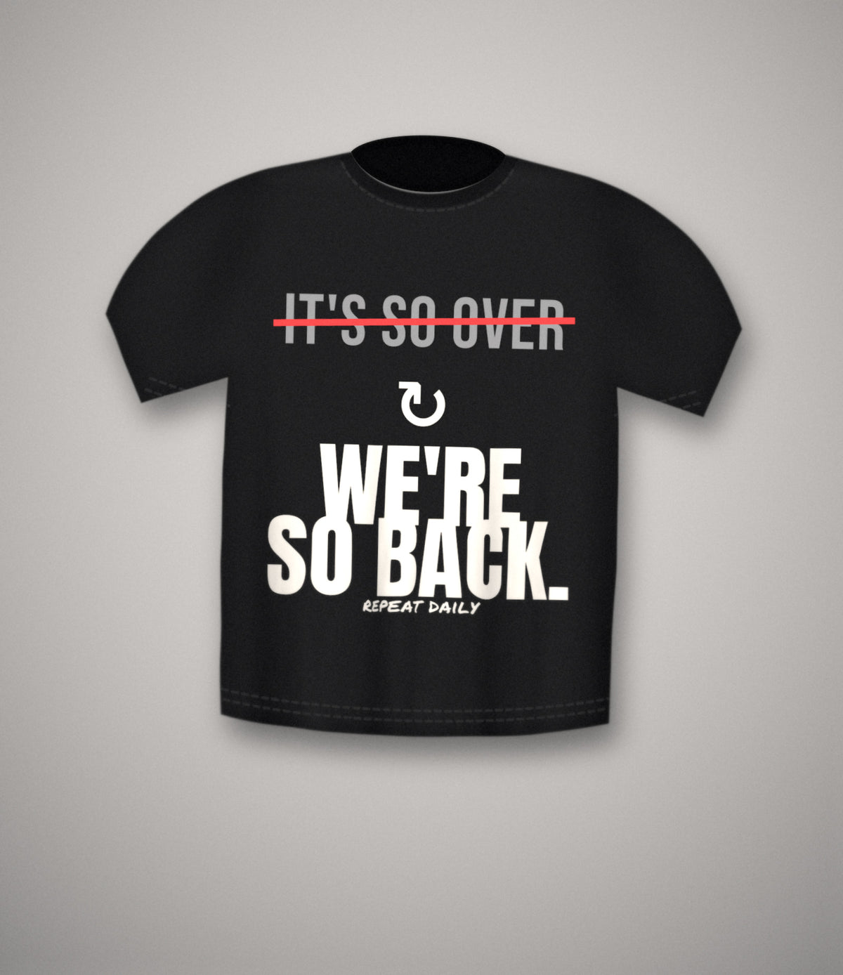 It's So Over / We're So Back T-Shirt | Mood Cycle Meme Tee