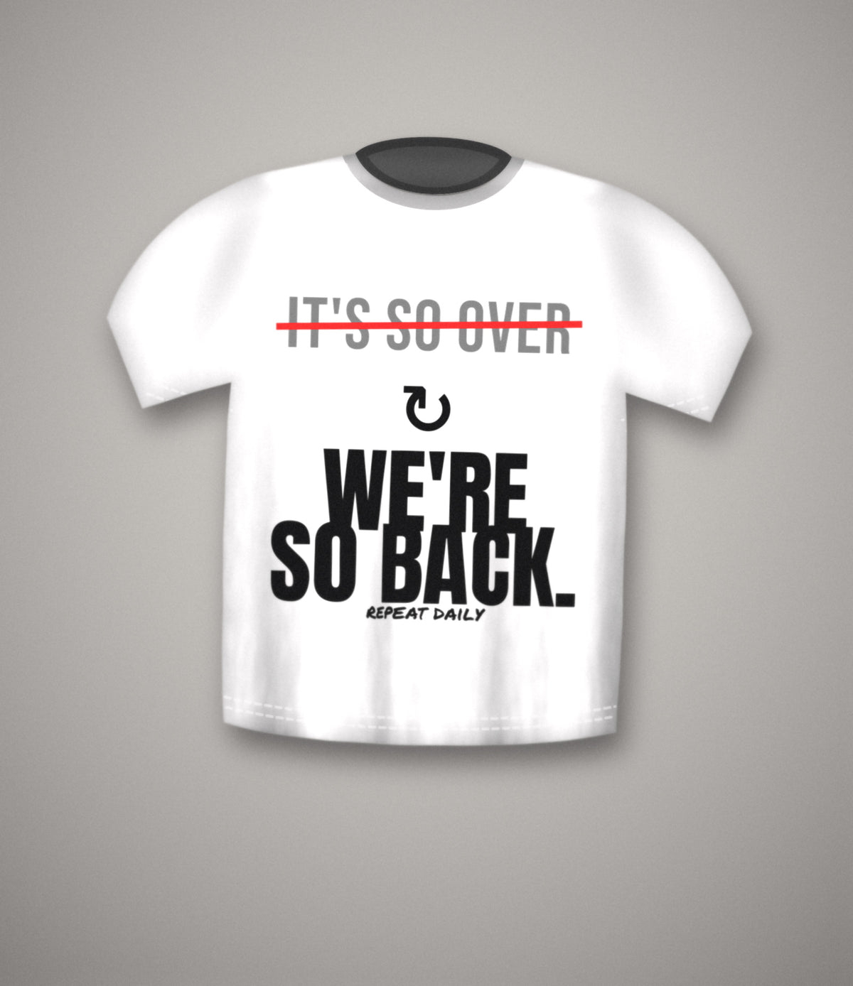 It's So Over / We're So Back T-Shirt | Mood Cycle Meme Tee