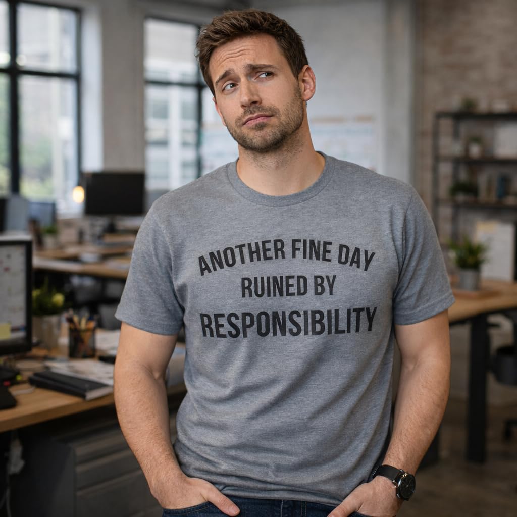 Another Fine Day Ruined By Responsibility T Shirt Funny Tee