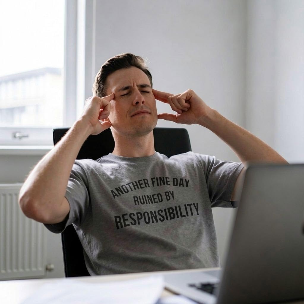 Another Fine Day Ruined By Responsibility T Shirt Funny Tee