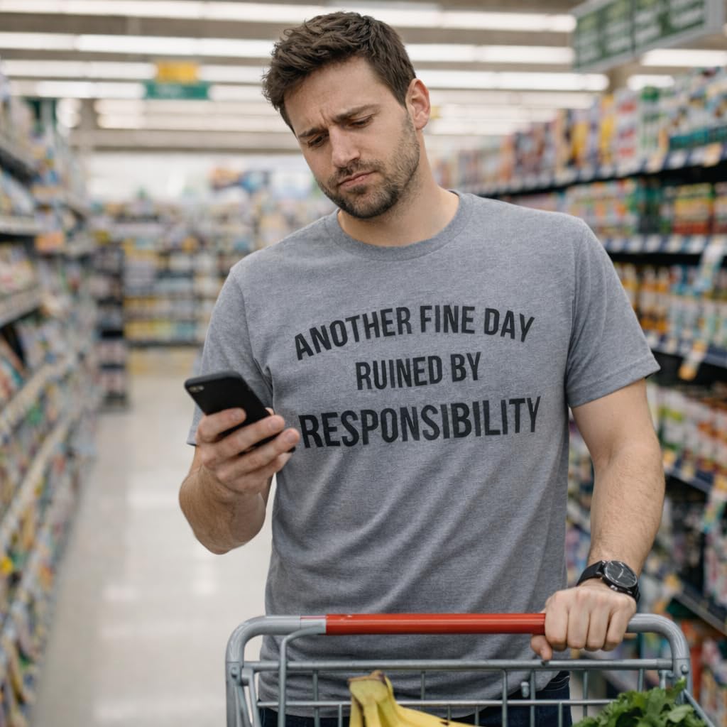 Another Fine Day Ruined By Responsibility T Shirt Funny Tee