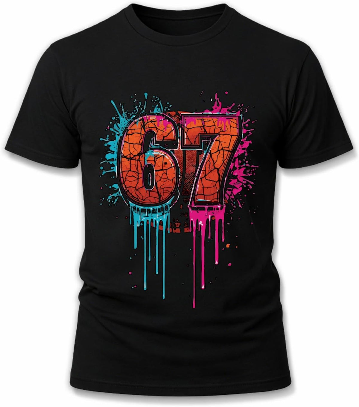 Funny 67 Meme T-Shirt Number 67 Player 67th Birthday Gift Shirts for Men Women Six Seven 6 7 Shirt