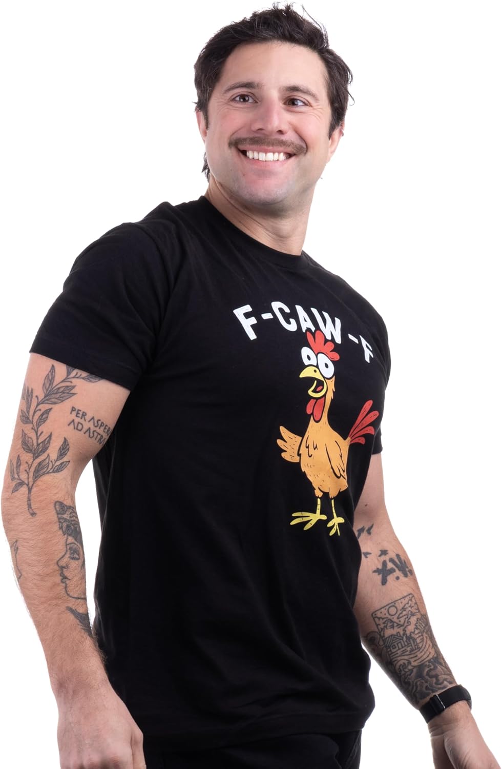 F Caw F Shirt - Funny Men's Novelty Shirts F-Caw-F Chicken Crow Eagle Rooster Fcawf Funny T-Shirt for Men or Women