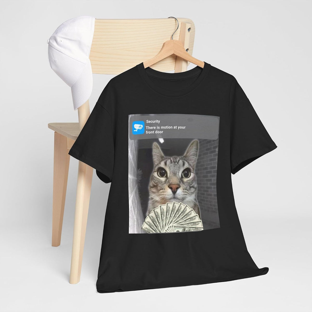 Ring Cat with Motion Meme Shirt - Funny Cat Meme, Cursed Cat, Brainrot Shirt, Unhinged Humor, Gag Gift, Y2K Style