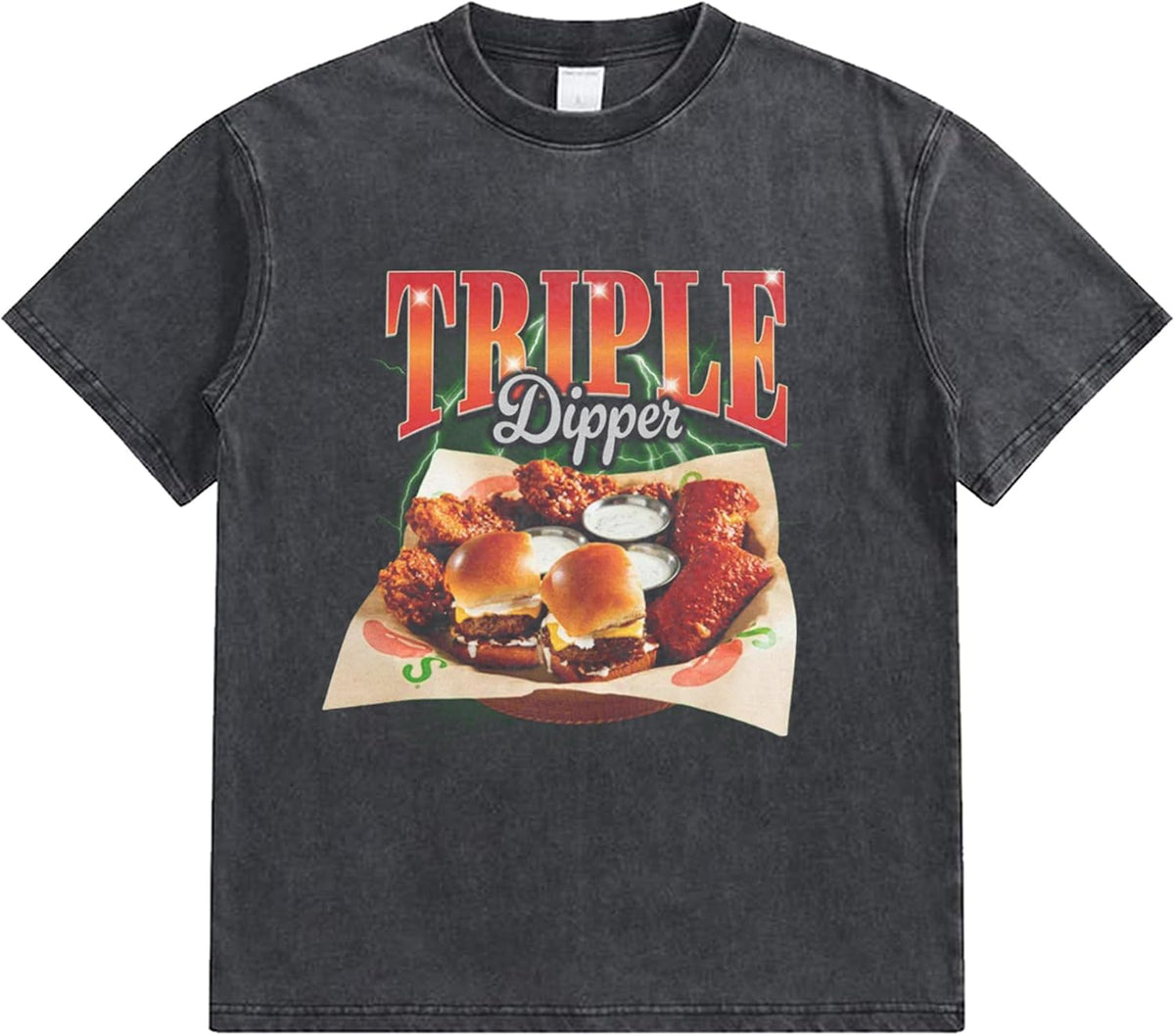 Triple Dipper Chilis Food Funny T-Shirt Chillis Meme Tee