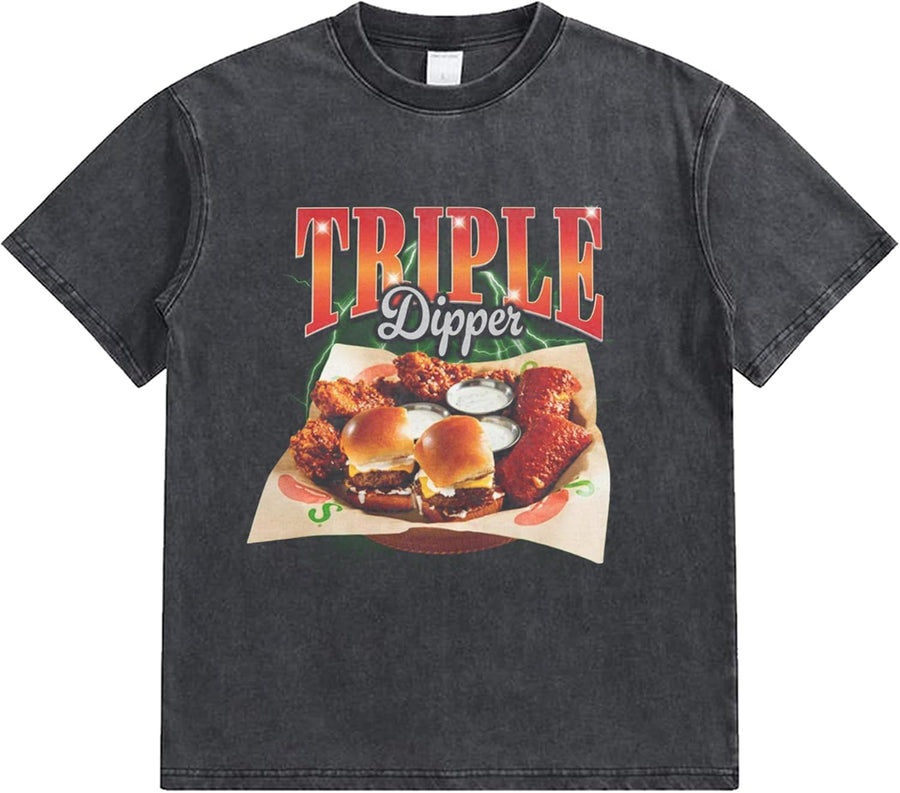 Triple Dipper Chilis Food Funny T-Shirt Chillis Meme Tee