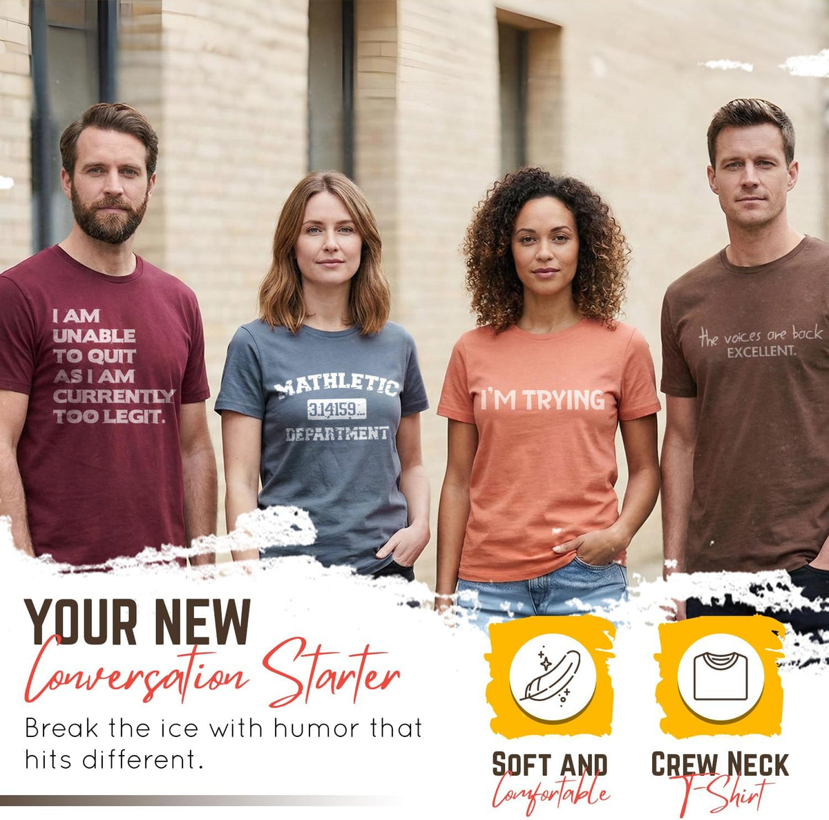 The Voices are Back Excellent T Shirt | Retro Vintage Graphic Tee | Funny Sarcastic Quote T Shirt Design for Men