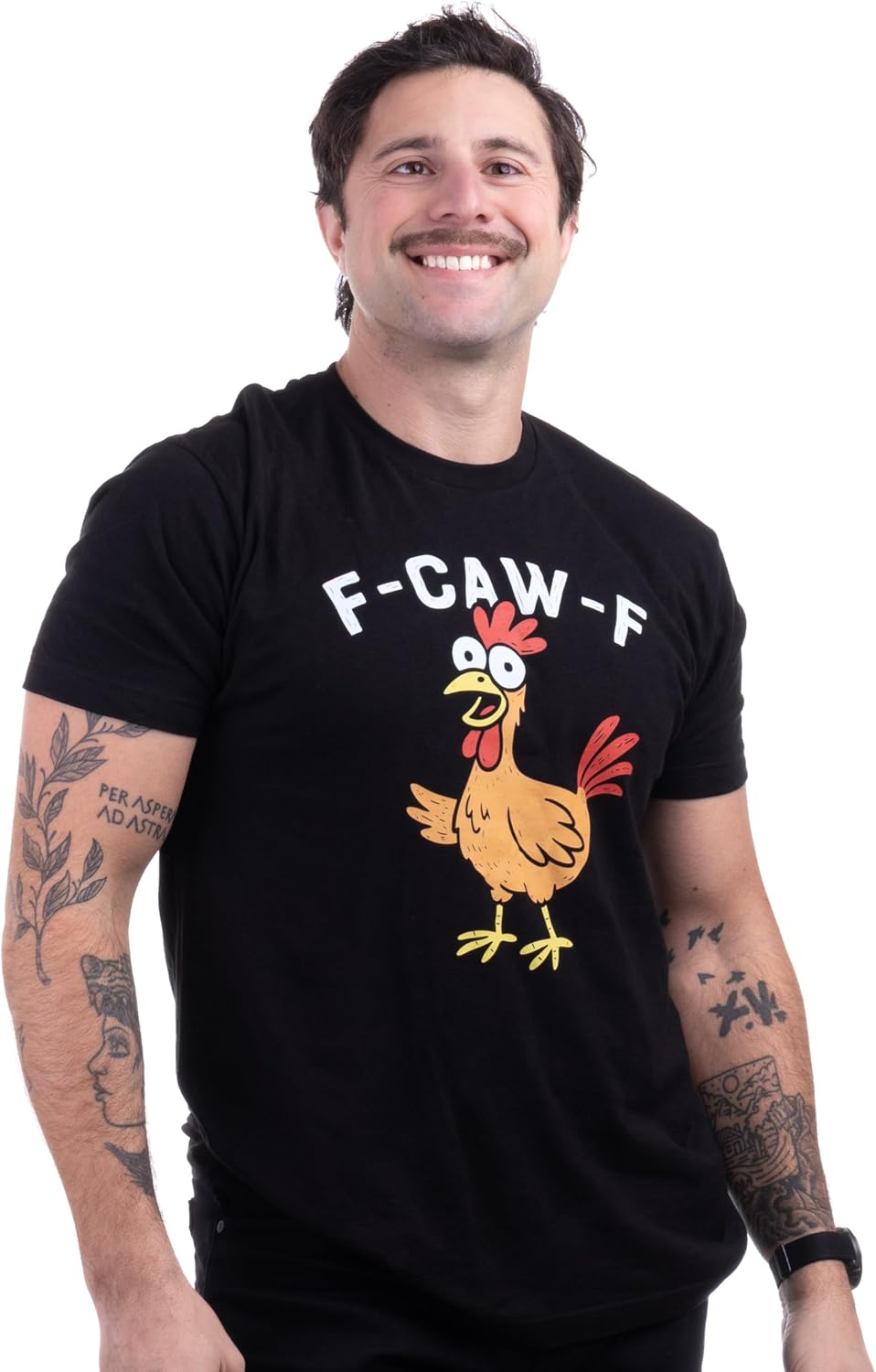 F Caw F Shirt - Funny Men's Novelty Shirts F-Caw-F Chicken Crow Eagle Rooster Fcawf Funny T-Shirt for Men or Women