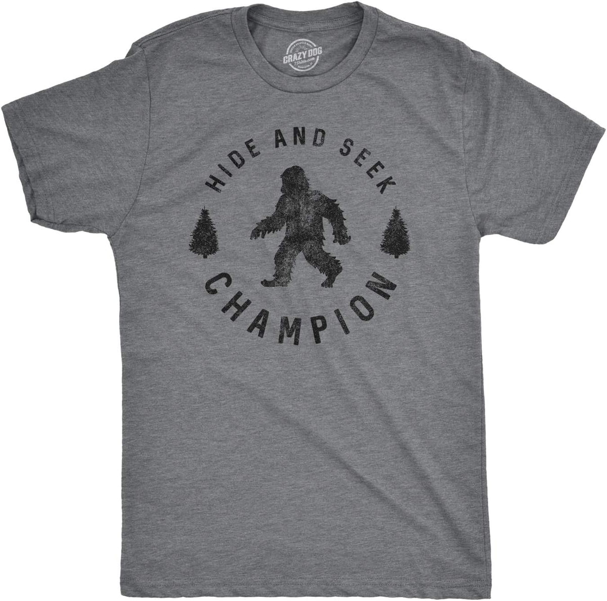 Hide and Seek Champion Funny Bigfoot Graphic Tee