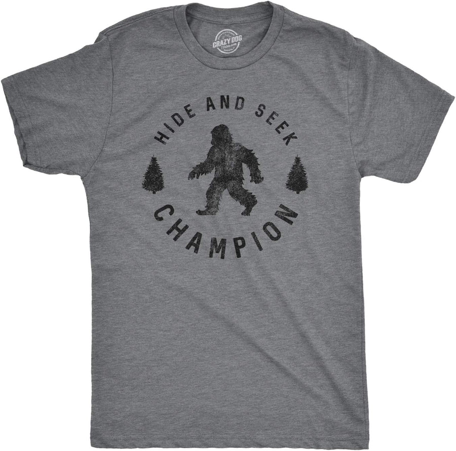 Hide and Seek Champion Funny Bigfoot Graphic Tee
