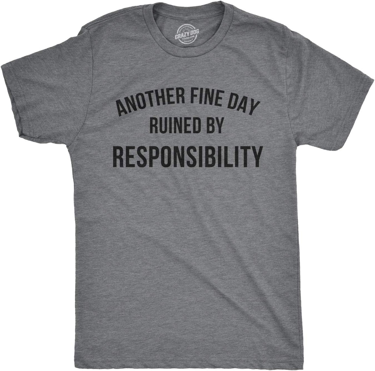 Another Fine Day Ruined By Responsibility T Shirt Funny Tee