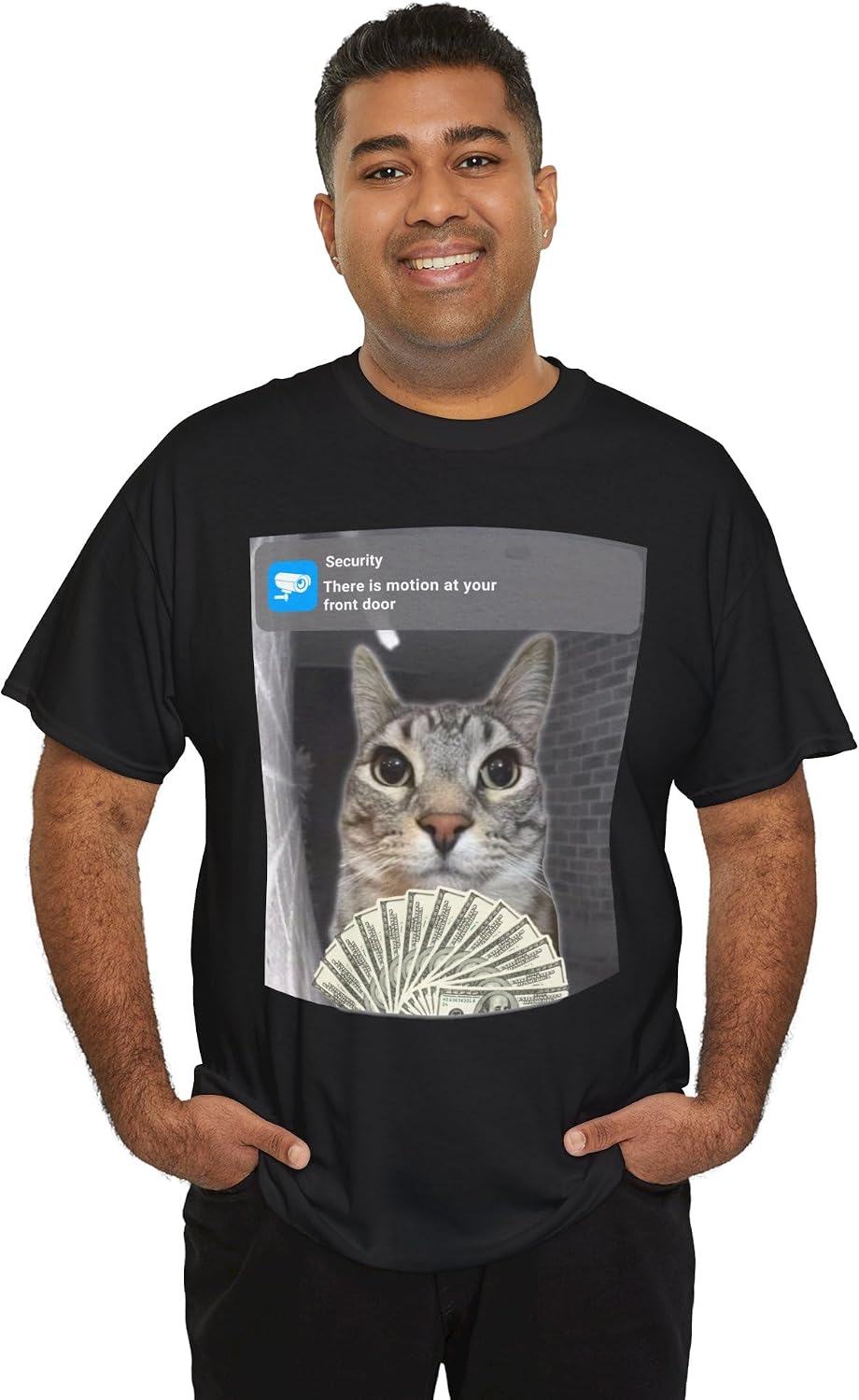 Ring Cat with Motion Meme Shirt - Funny Cat Meme, Cursed Cat, Brainrot Shirt, Unhinged Humor, Gag Gift, Y2K Style