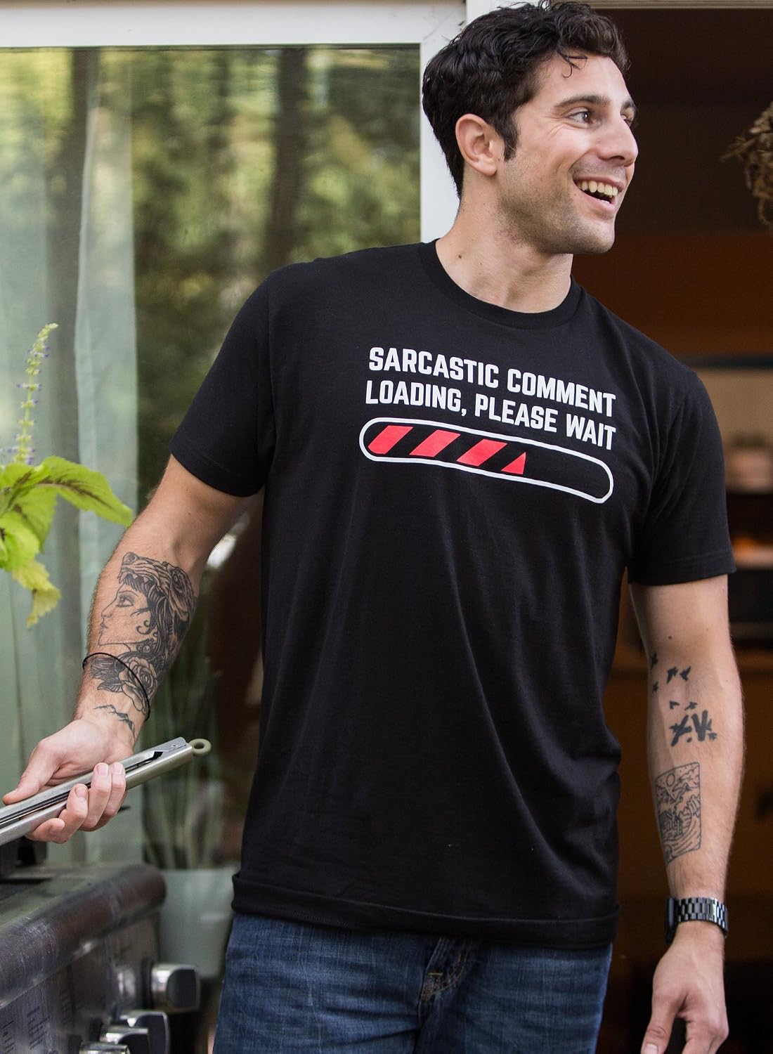 Sarcastic Comment Loading Please Wait Funny Sarcasm Humor for Men Women T-Shirt