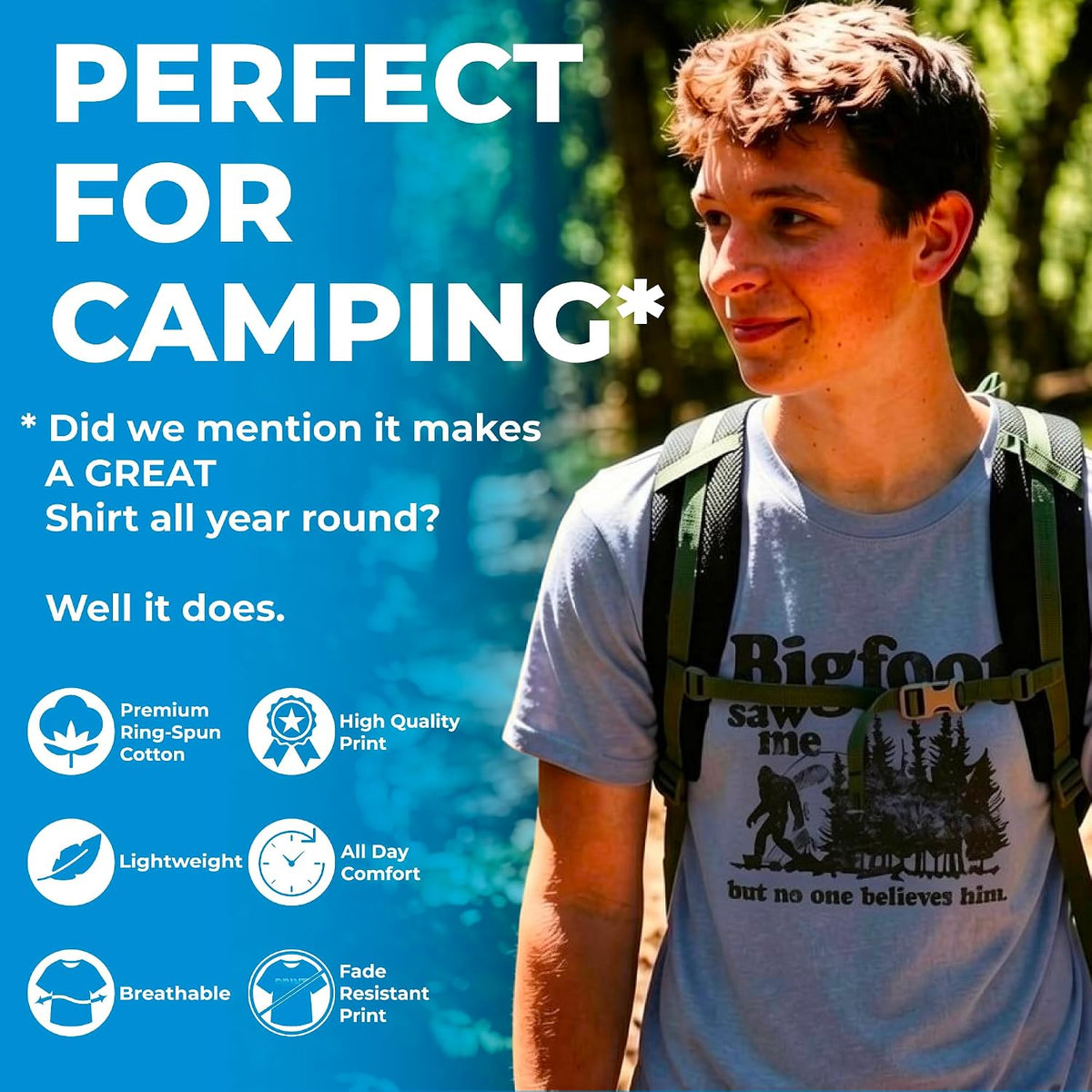 Hide and Seek Champion Funny Bigfoot Graphic Tee
