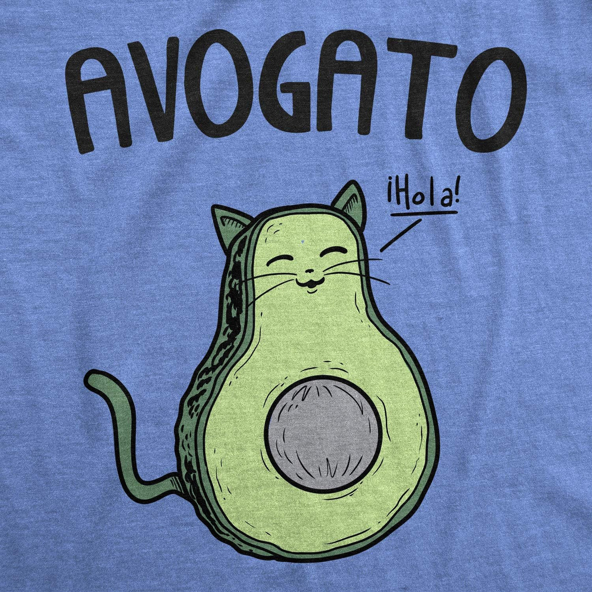 Avogato Funny Avocado Cat Cute Kitty Graphic T Shirts for Men
