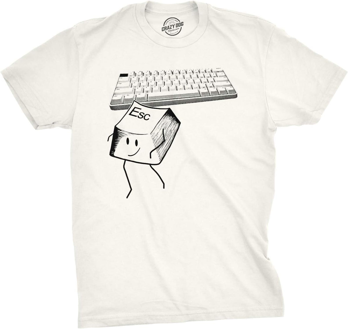 Escape Key Funny Nerdy Computer Keyboard Sarcastic Mens T Shirts