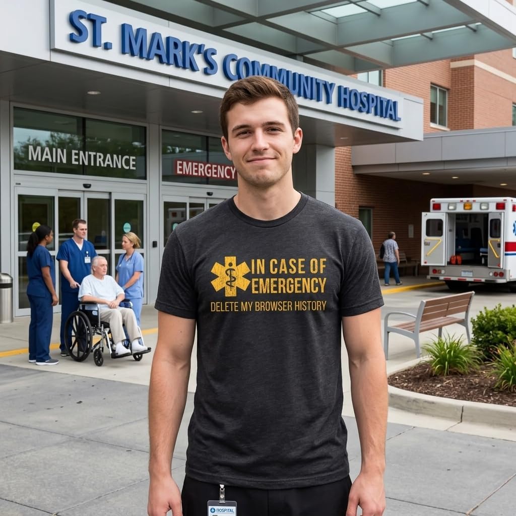 in Case of Emergency Delete My Browser History T Shirts for Men