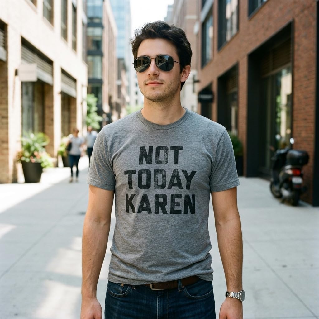Not Today Karen Culture Annoying Insult Funny T Shirts for Men