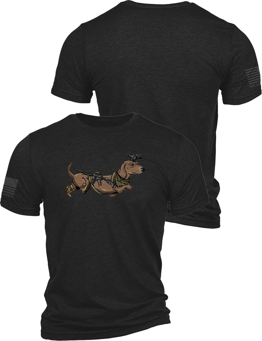Nine Line Tactical Wiener Dog T-Shirt, Funny Dachshund Military Shirt