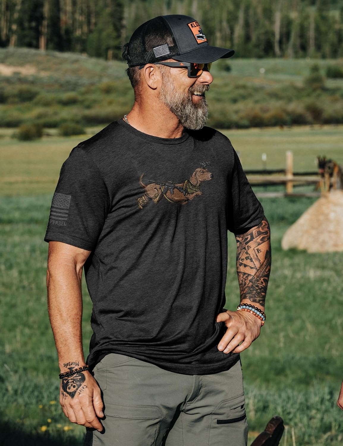 Nine Line Tactical Wiener Dog T-Shirt, Funny Dachshund Military Shirt