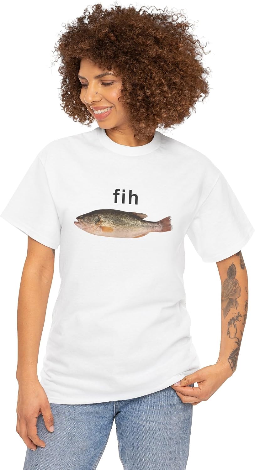Fih Fish Meme T-Shirt - Stupid Meme, Funny Meme, Brain Rot, Gen Z Meme Shirt
