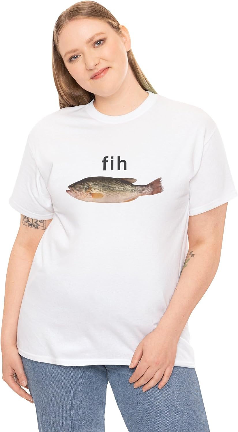 Fih Fish Meme T-Shirt - Stupid Meme, Funny Meme, Brain Rot, Gen Z Meme Shirt