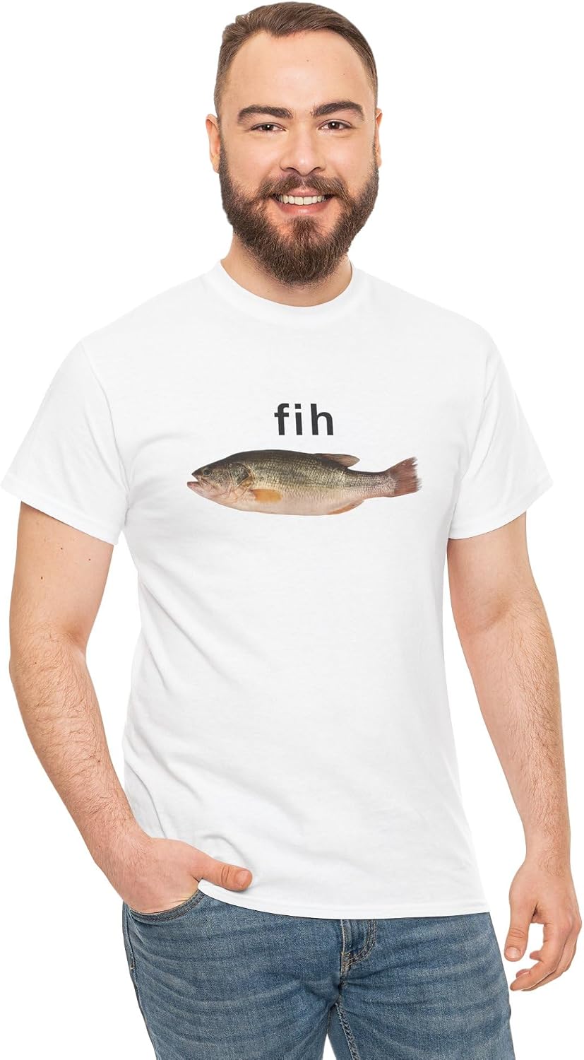 Fih Fish Meme T-Shirt - Stupid Meme, Funny Meme, Brain Rot, Gen Z Meme Shirt