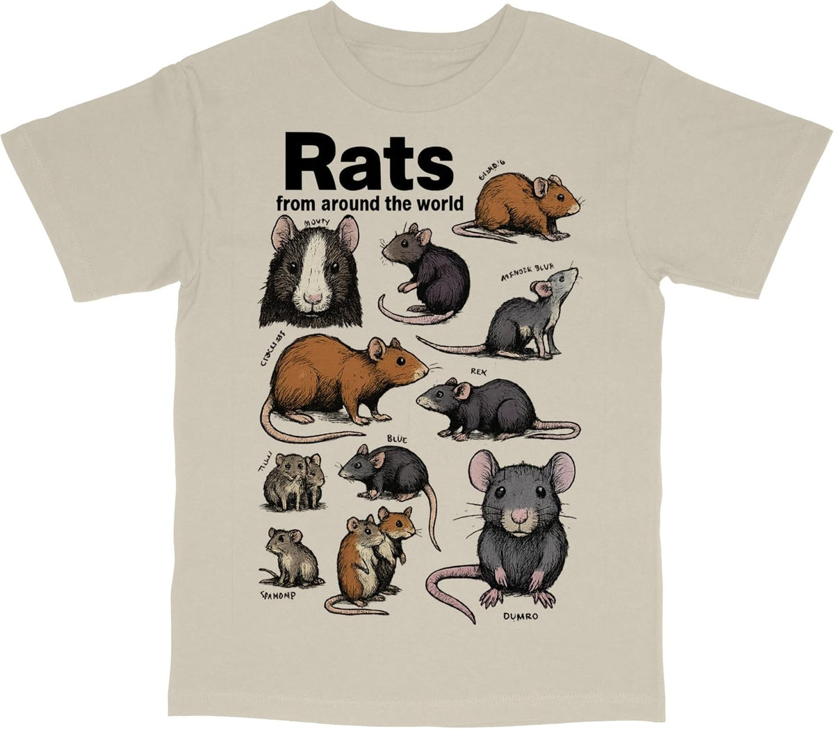 Crazy Rats Vintage 90s T-Shirt, Funny Ironic Rat Meme Animal Shirt