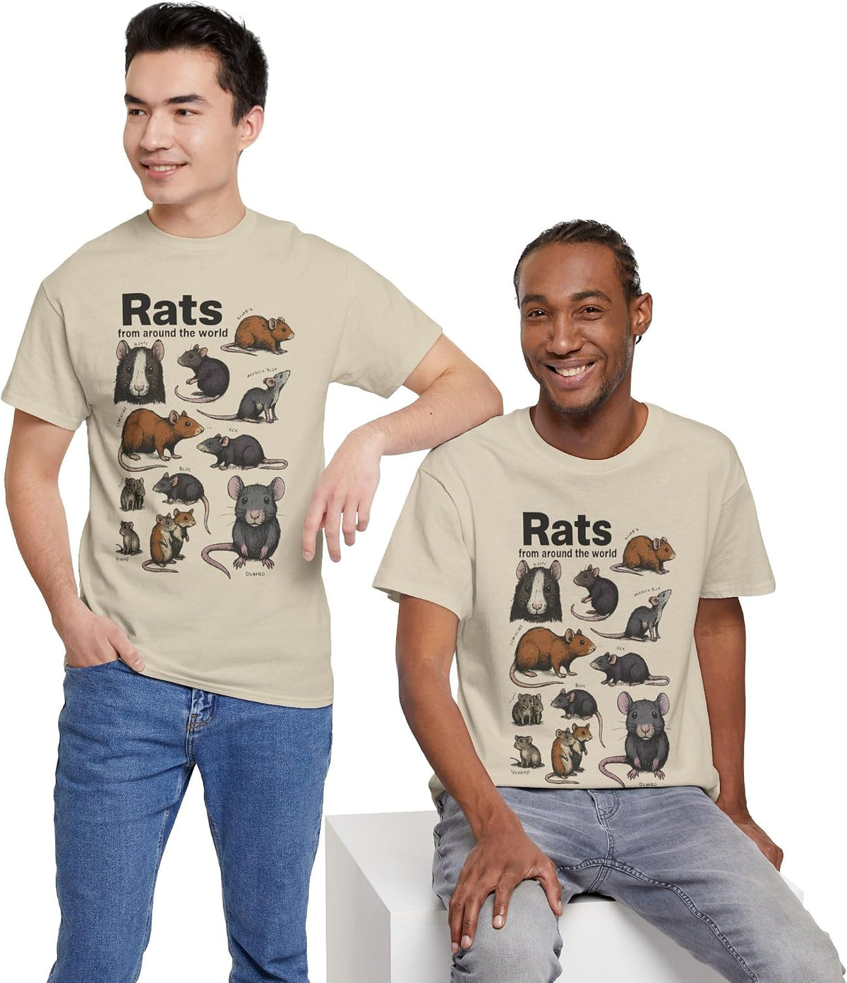 Crazy Rats Vintage 90s T-Shirt, Funny Ironic Rat Meme Animal Shirt