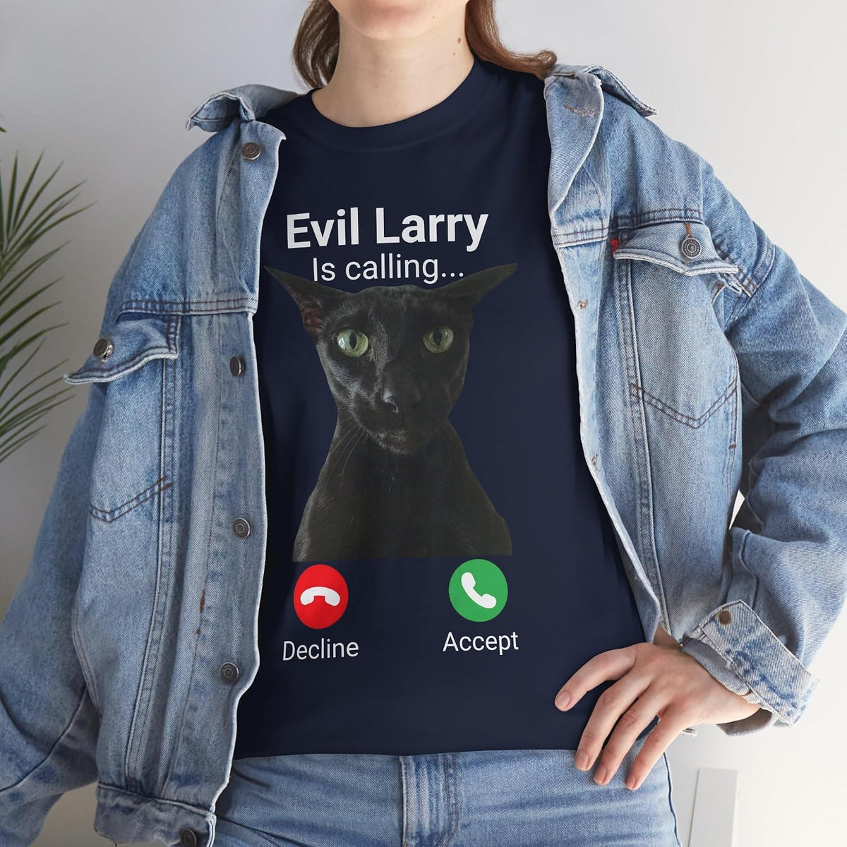 Cat Meme T-Shirt | Evil Larry is Calling