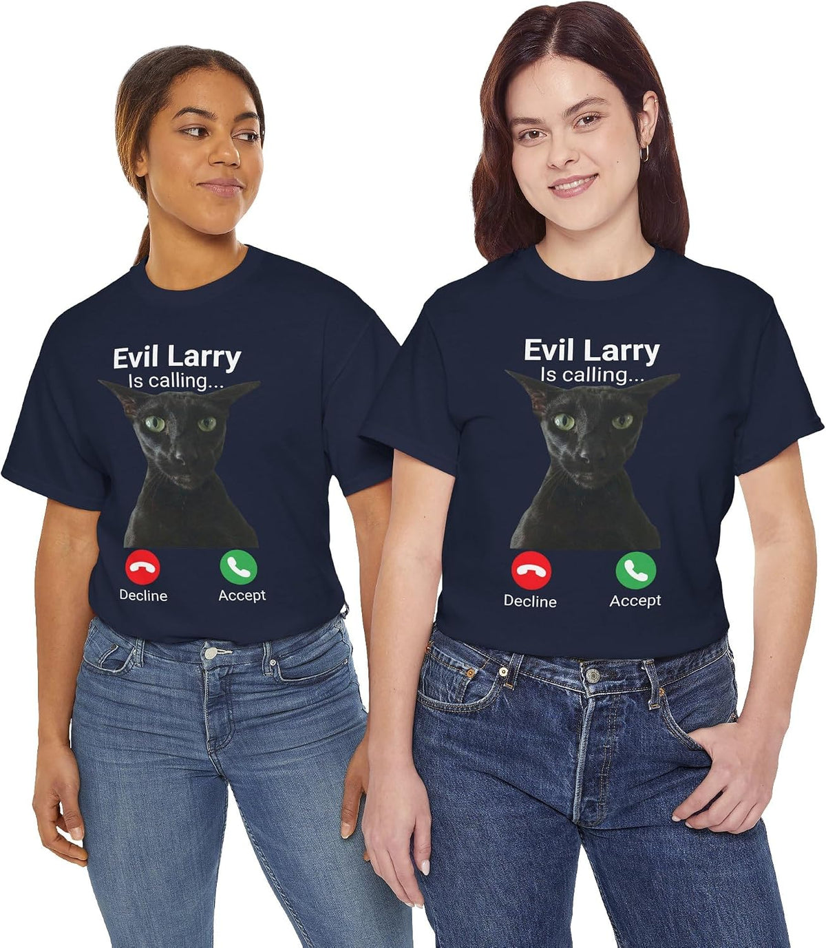 Cat Meme T-Shirt | Evil Larry is Calling